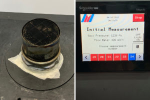Filterbrænding trin 1 - Flow test